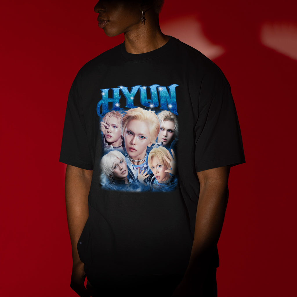 XLOV Hyun T-Shirt - Men view, Y2K kpop concert tee