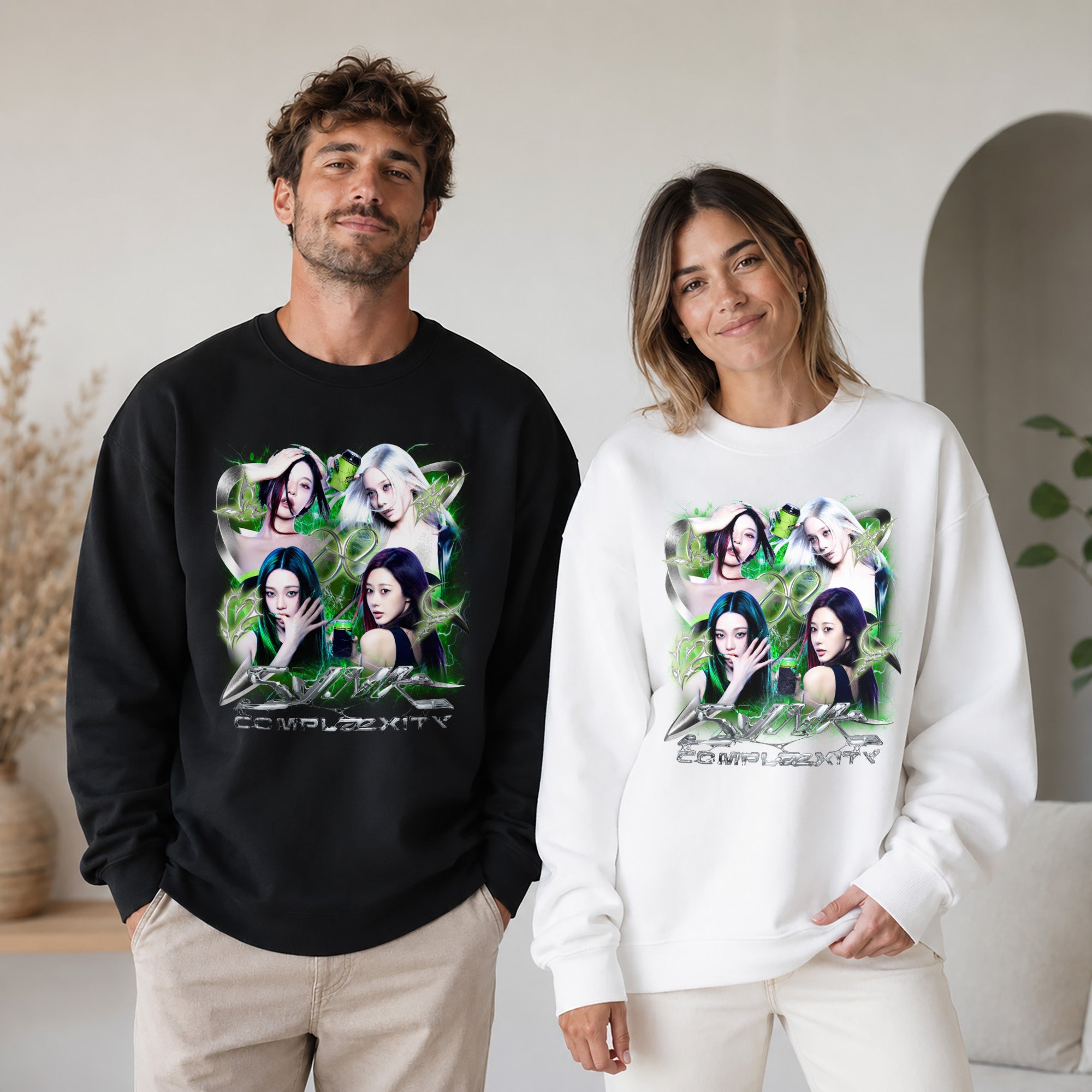 aespa Members Live Tour Synk Complæxity Sweatshirt - Couple view, Y2K kpop concert sweatshirt