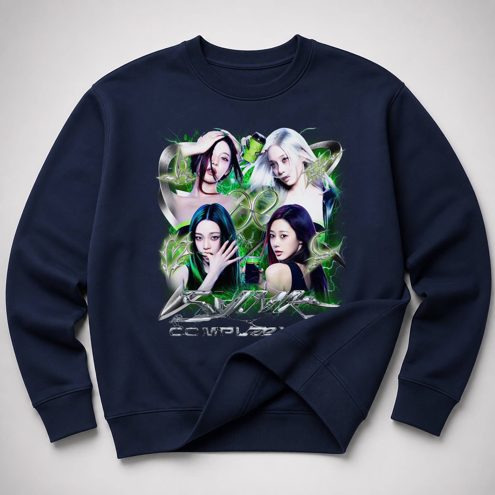 aespa Members Live Tour Synk Complæxity Sweatshirt - Spread view, Y2K kpop concert sweatshirt