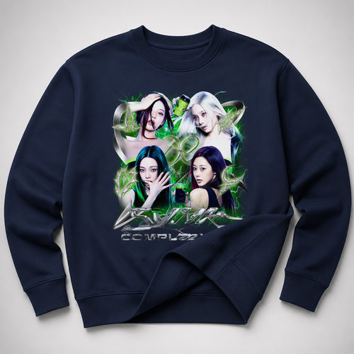 aespa Members Live Tour Synk Complæxity Sweatshirt - Spread view, Y2K kpop concert sweatshirt