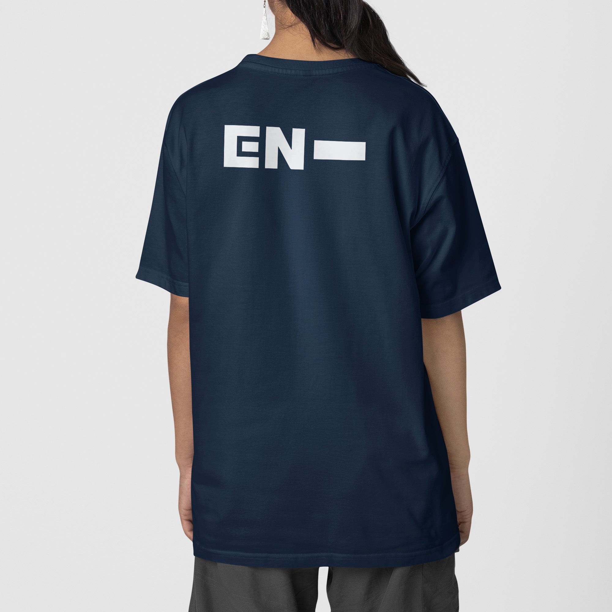 ENHYPEN EN- Walk The Line Inspired T-Shirt - Back view, Y2K kpop concert tee