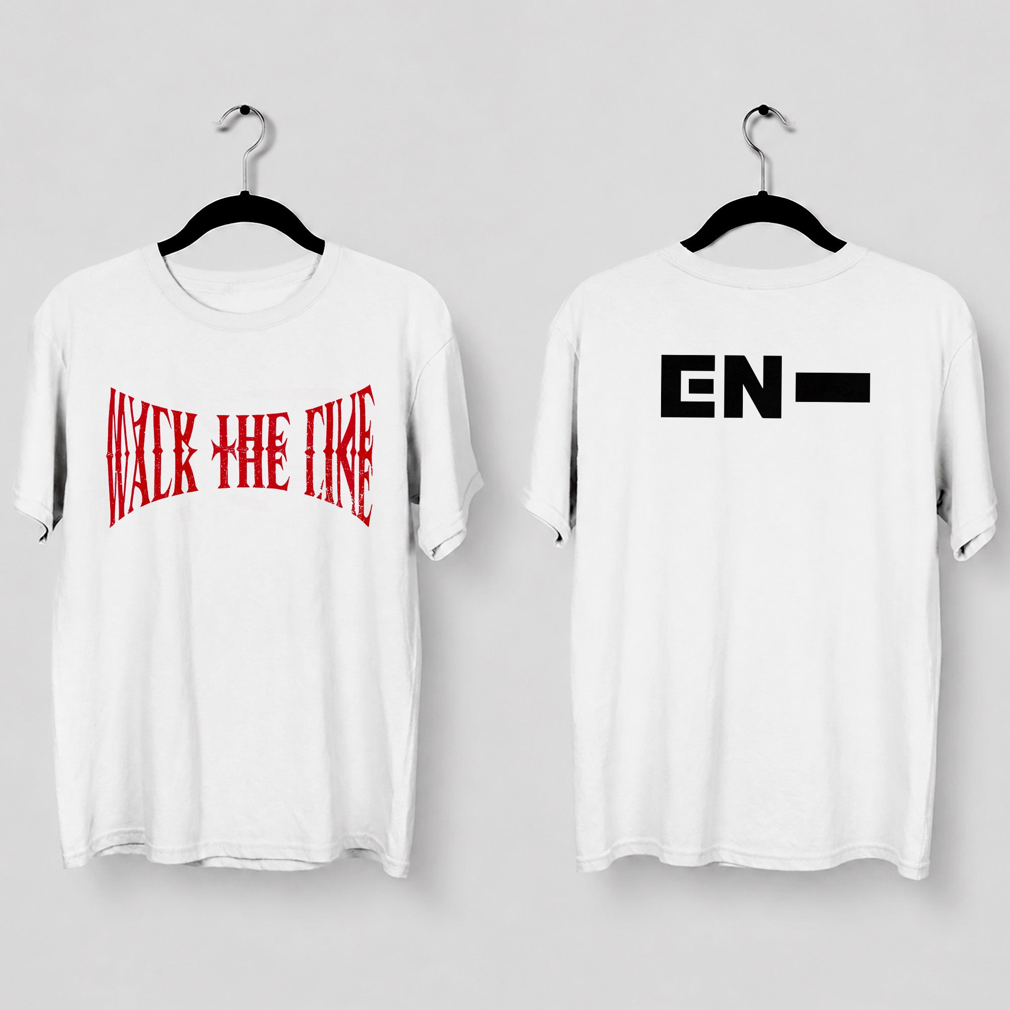 ENHYPEN EN- Walk The Line Inspired T-Shirt - Main view, Y2K kpop concert tee