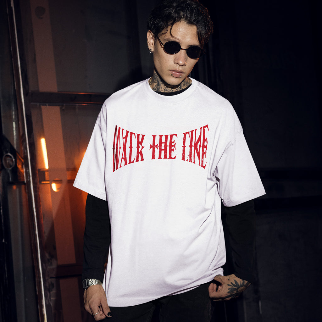 ENHYPEN EN- Walk The Line Inspired T-Shirt - Men Front view, Y2K kpop concert tee