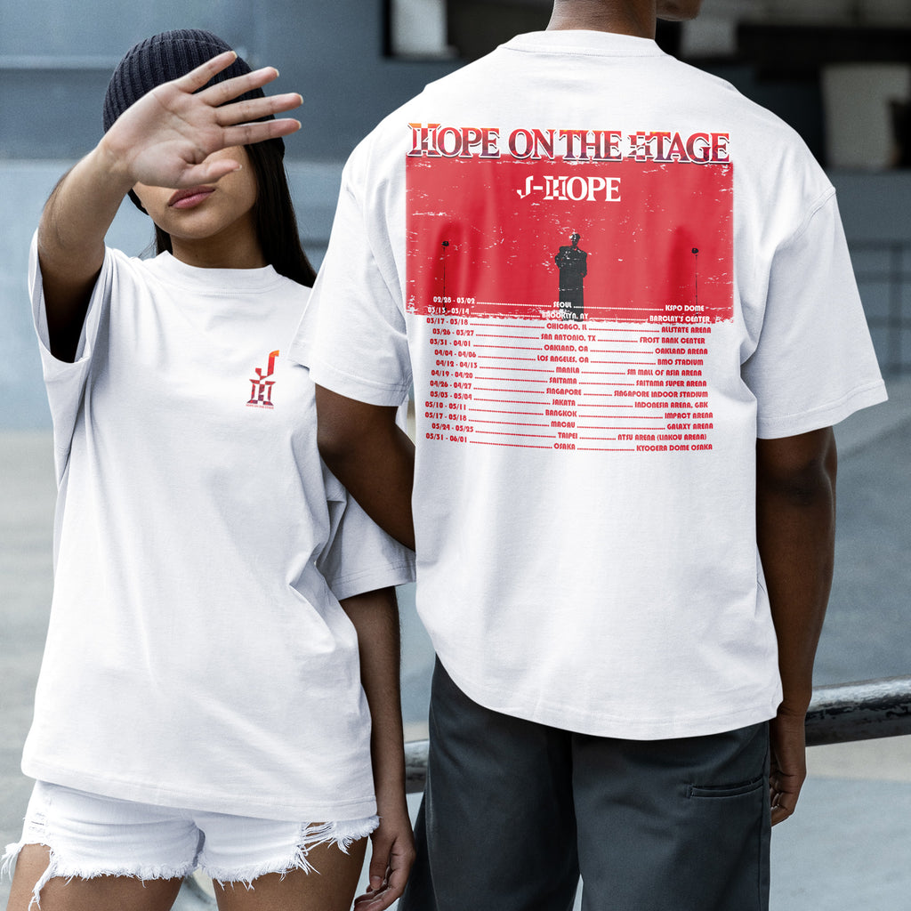BTS J-Hope Hope On The Stage Inspired Fan Made T-Shirt - Couple 2 view, Y2K kpop concert tee