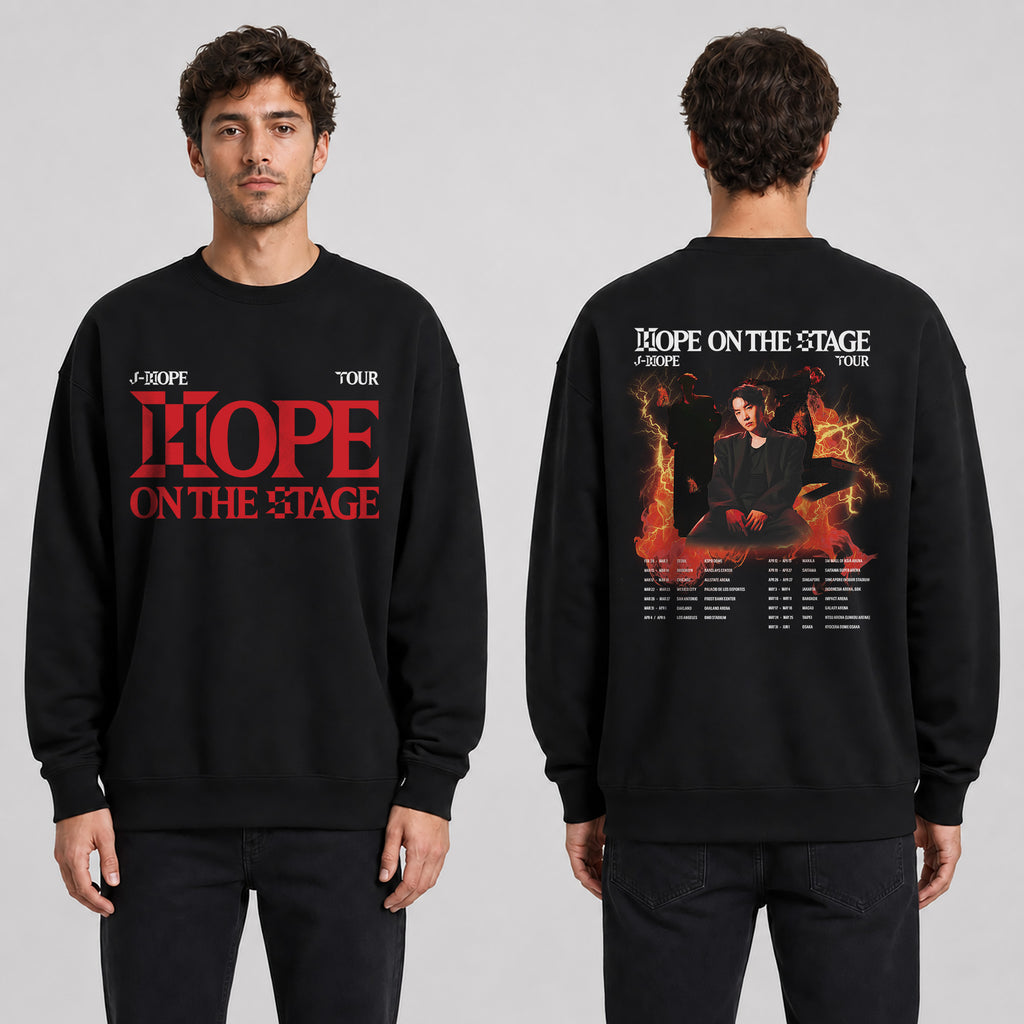 BTS J-Hope On The Stage Concert In US Sweatshirt - Men view, Y2K kpop concert sweatshirt