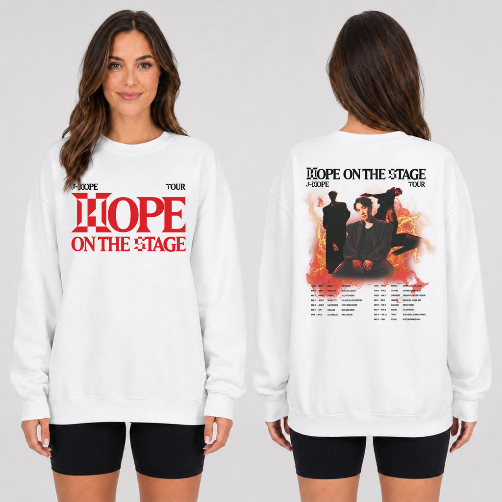 BTS J-Hope On The Stage Concert In US Sweatshirt - Women view, Y2K kpop concert sweatshirt