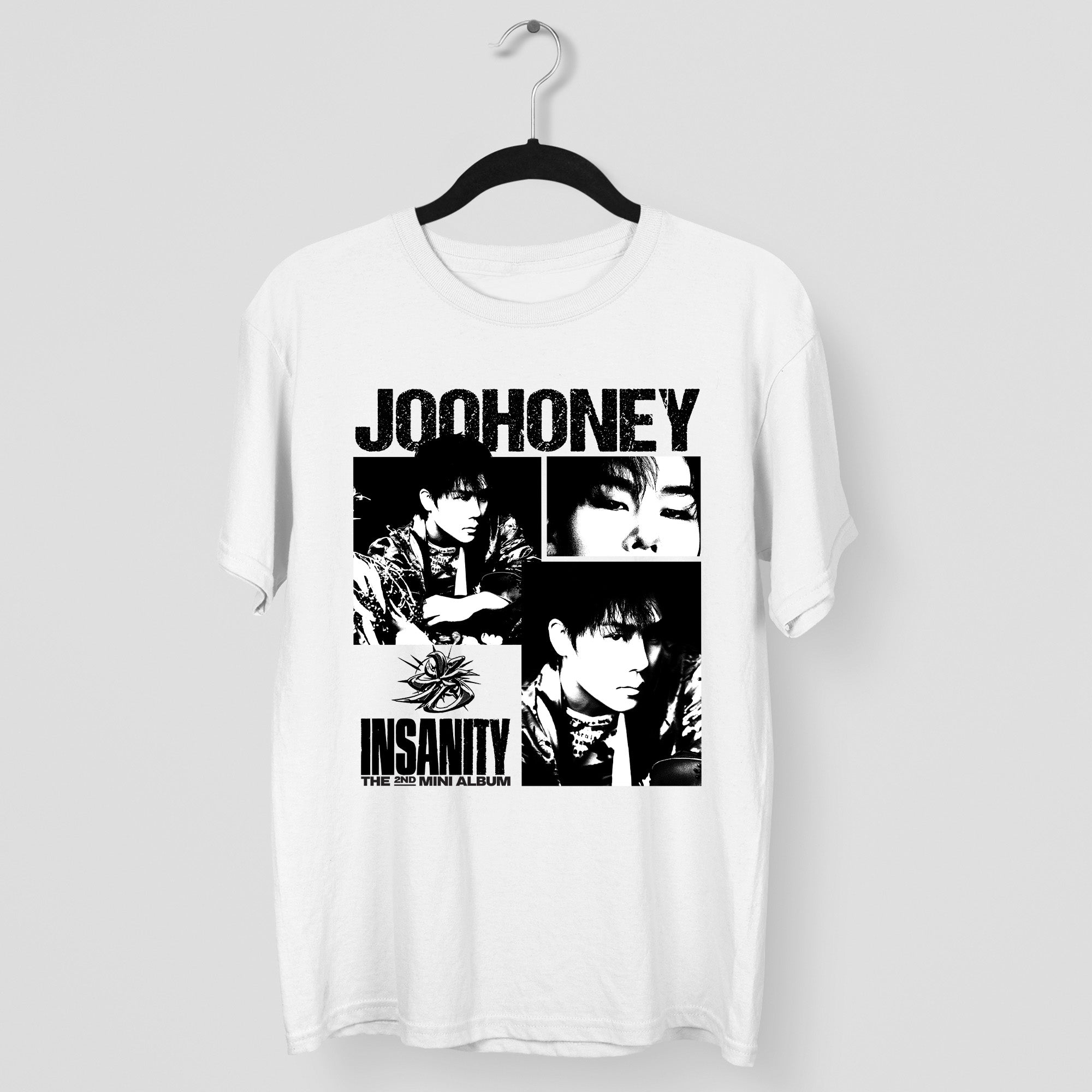 Joohoney Insanity 2nd Mini Album T-Shirt - Main view, Y2K kpop concert tee