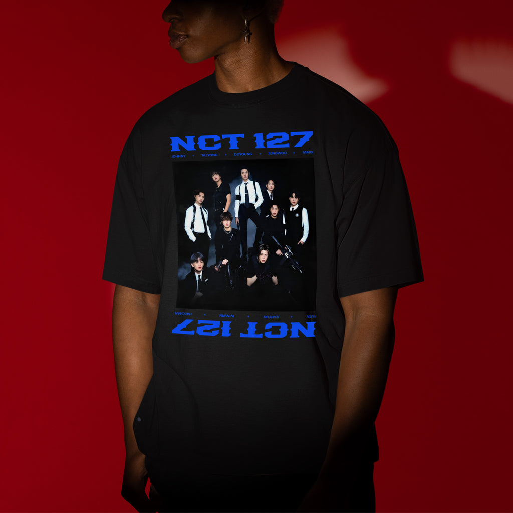 NCT 127 Kpop Fanmade Gift T-Shirt - Men view, Y2K kpop concert tee