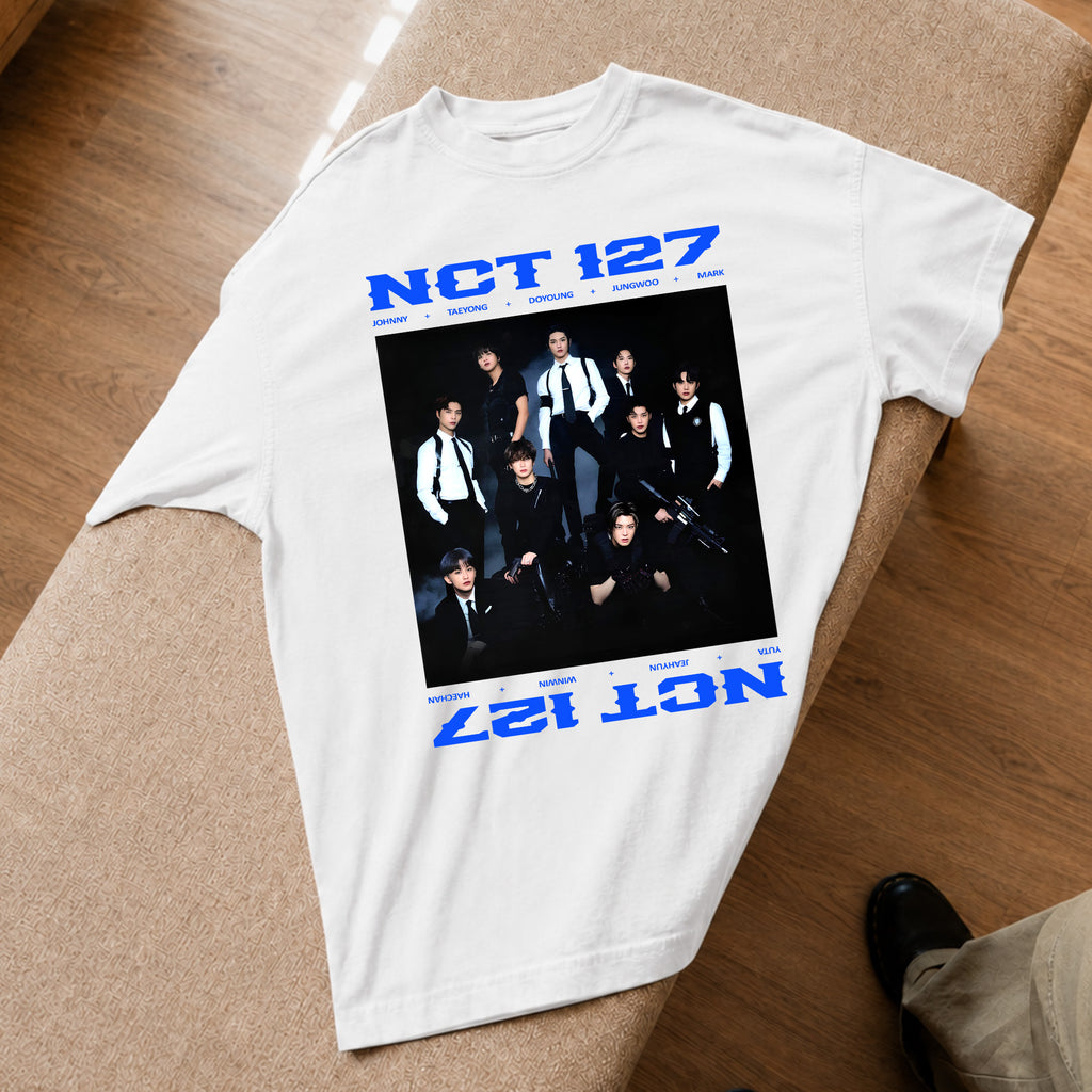 NCT 127 Kpop Fanmade Gift T-Shirt - Spread view, Y2K kpop concert tee