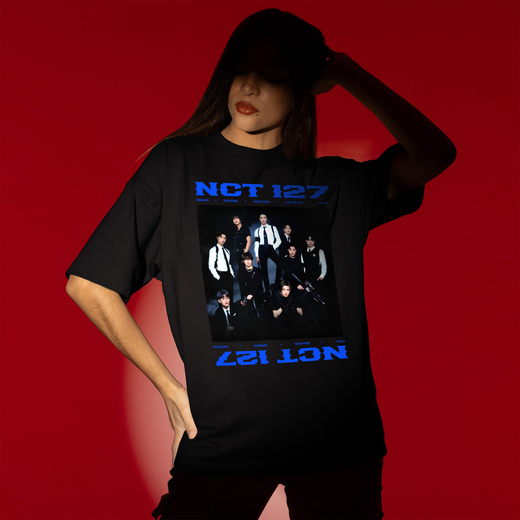NCT 127 Kpop Fanmade Gift T-Shirt - Women view, Y2K kpop concert tee