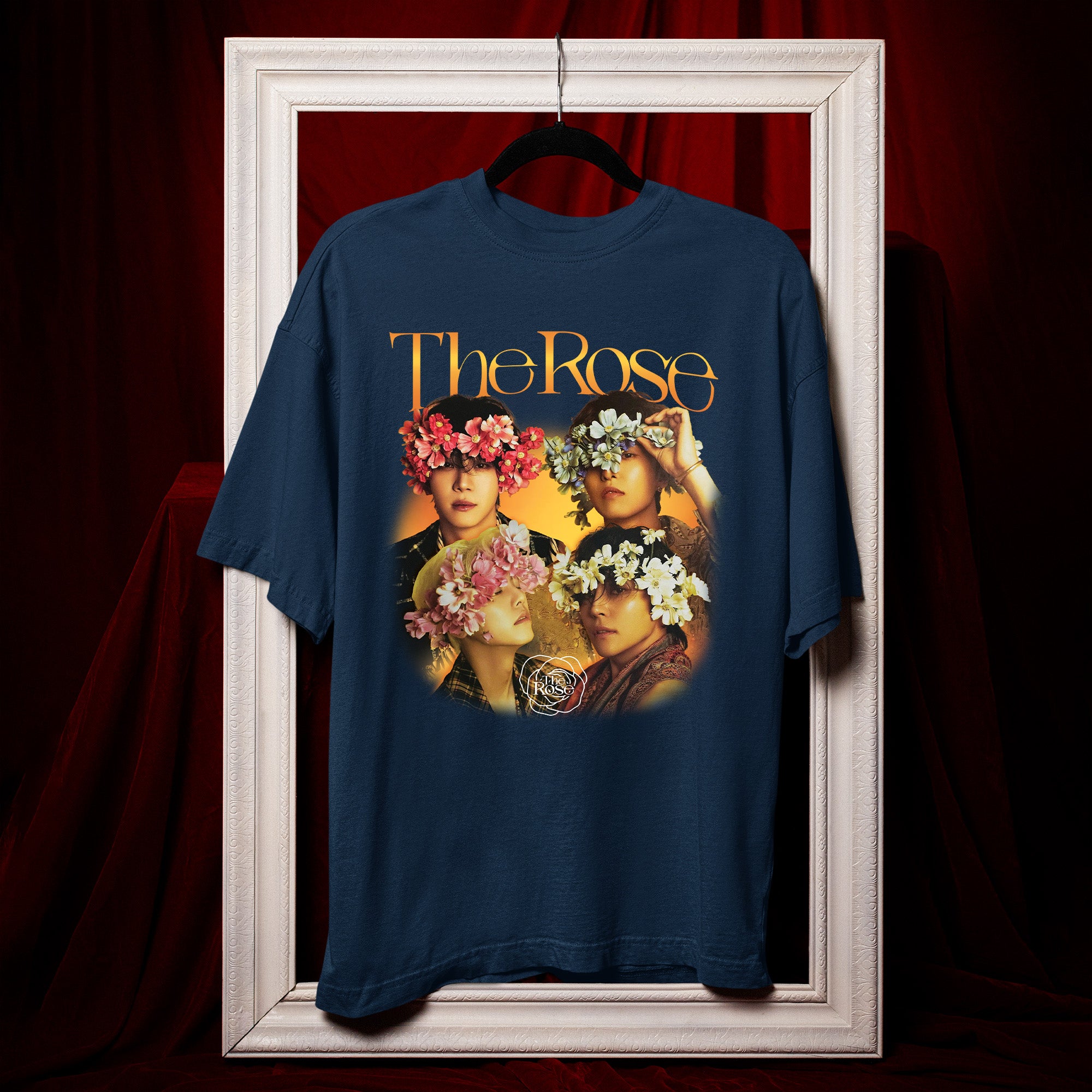 The Rose Retro T-Shirt - Hang view, Y2K kpop concert tee