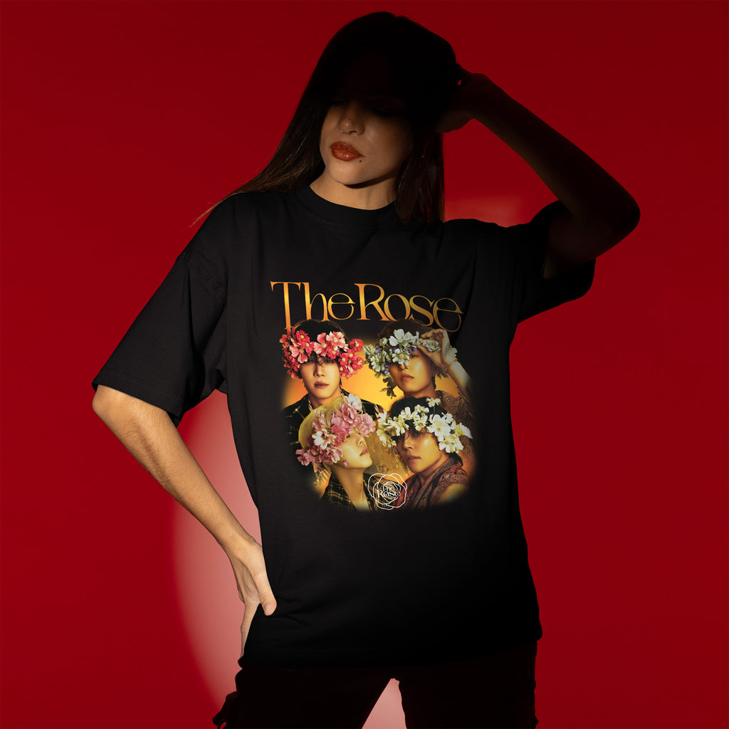The Rose Retro T-Shirt - Women view, Y2K kpop concert tee
