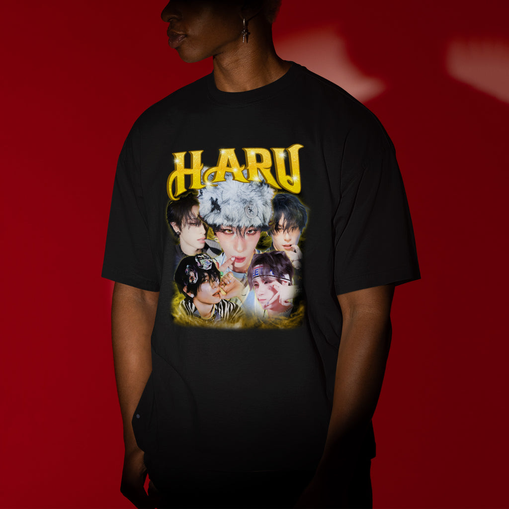 XLOV Haru T-Shirt - Men view, Y2K kpop concert tee