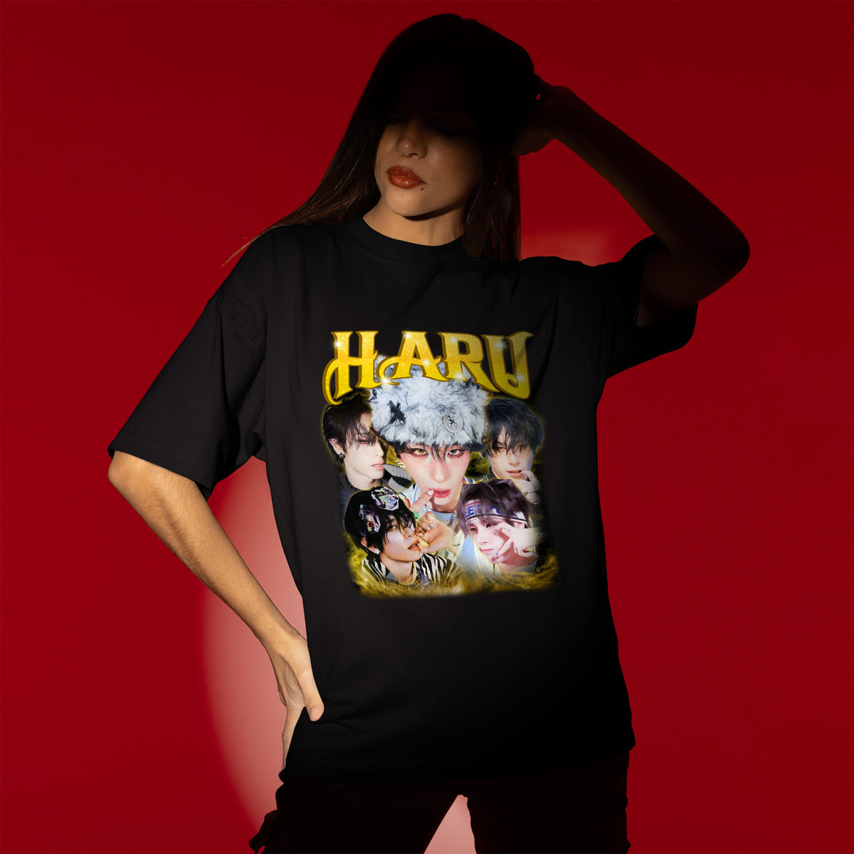 XLOV Haru T-Shirt - Women view, Y2K kpop concert tee