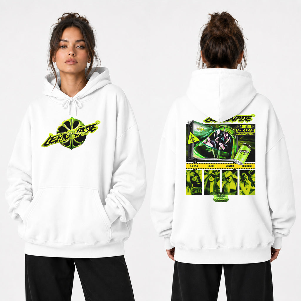 aespa Lemonade Comeback Hoodie - Women view, Y2K kpop concert hoodie