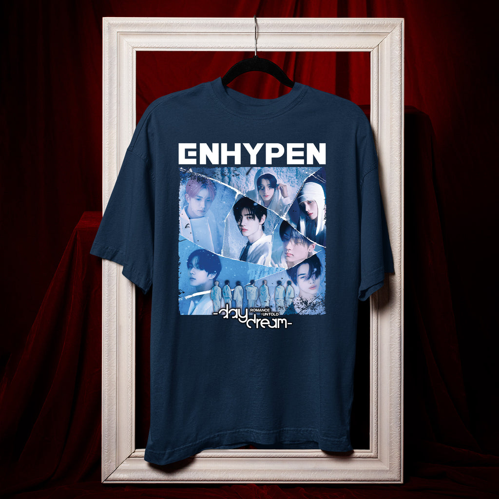 ENHYPEN Romance Untold Album T-Shirt - Hang view, Y2K kpop concert tee