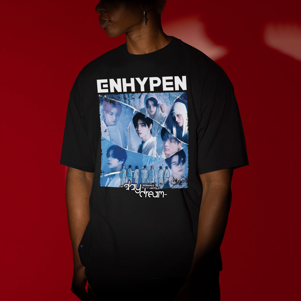 ENHYPEN Romance Untold Album T-Shirt - Men view, Y2K kpop concert tee