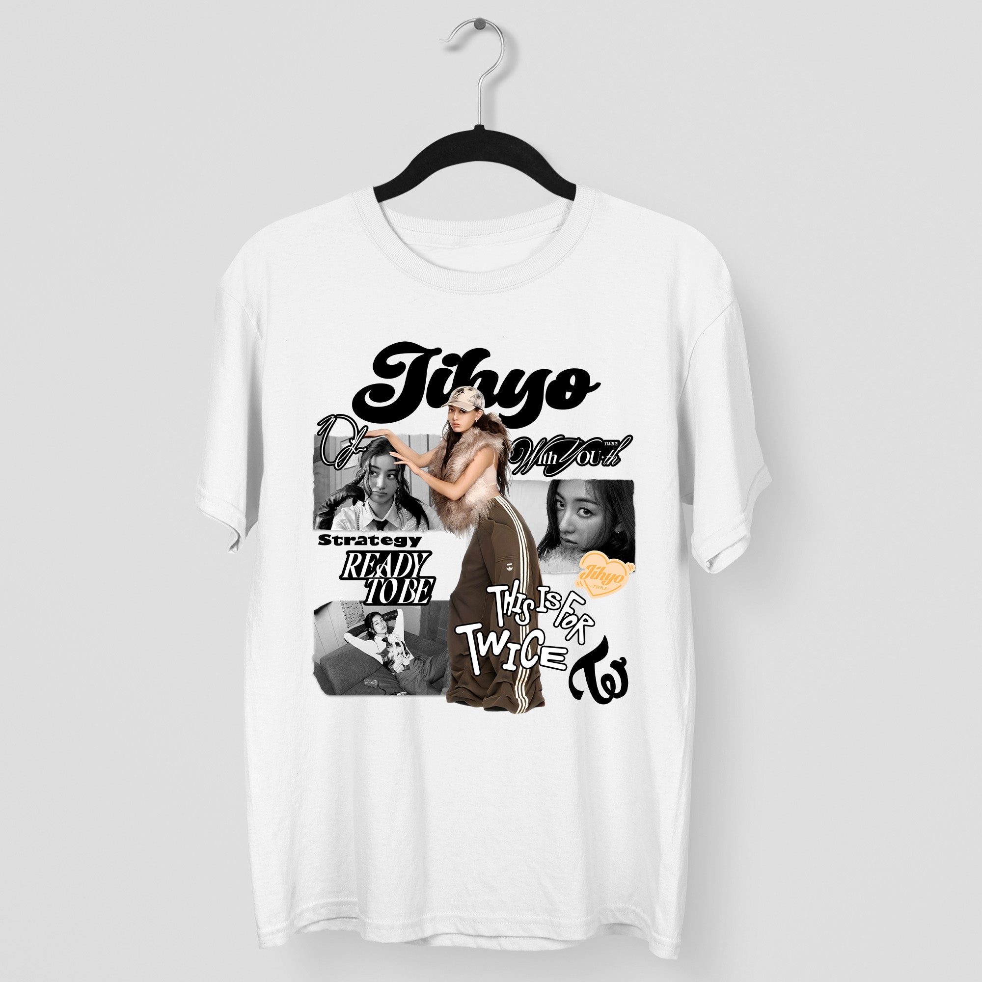 TWICE Graphic Jihyo T-Shirt - Main view, Y2K kpop concert tee