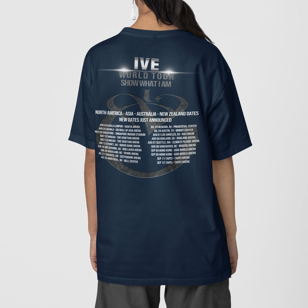 IVE Show What I Am World Tour T-Shirt - Back view, Y2K kpop concert tee