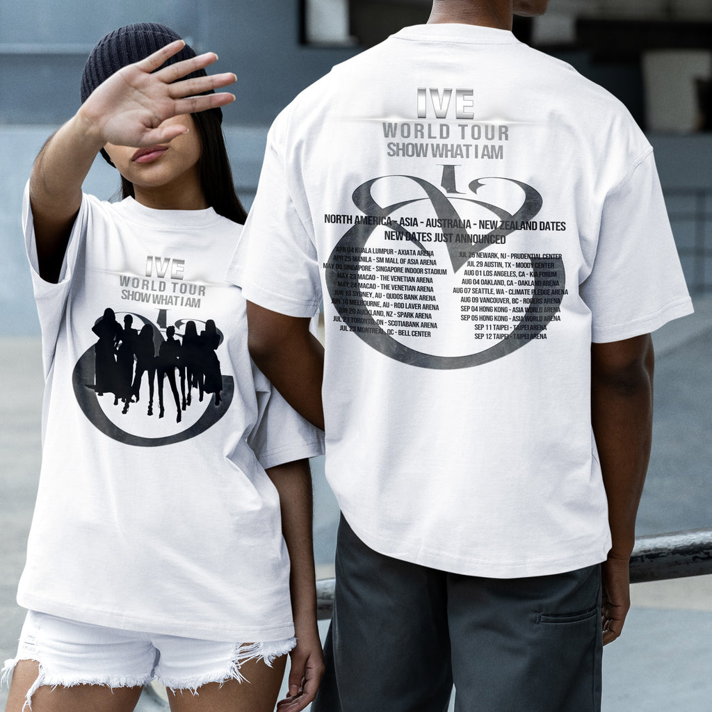 IVE Show What I Am World Tour T-Shirt - Couple 2 view, Y2K kpop concert tee