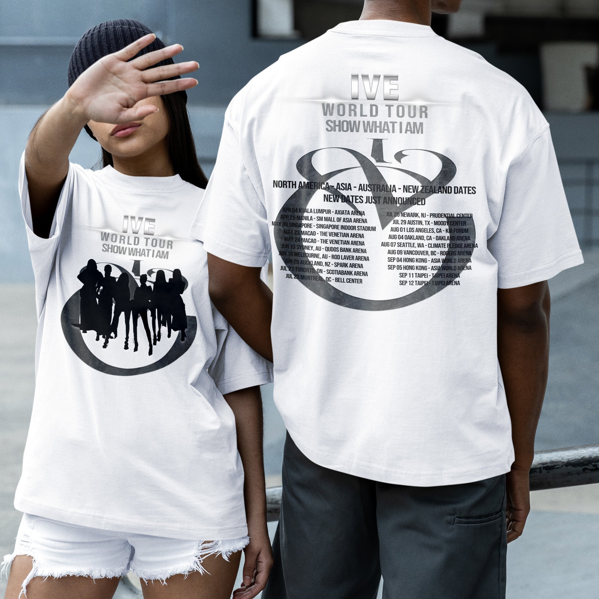 IVE Show What I Am World Tour T-Shirt - Couple 2 view, Y2K kpop concert tee