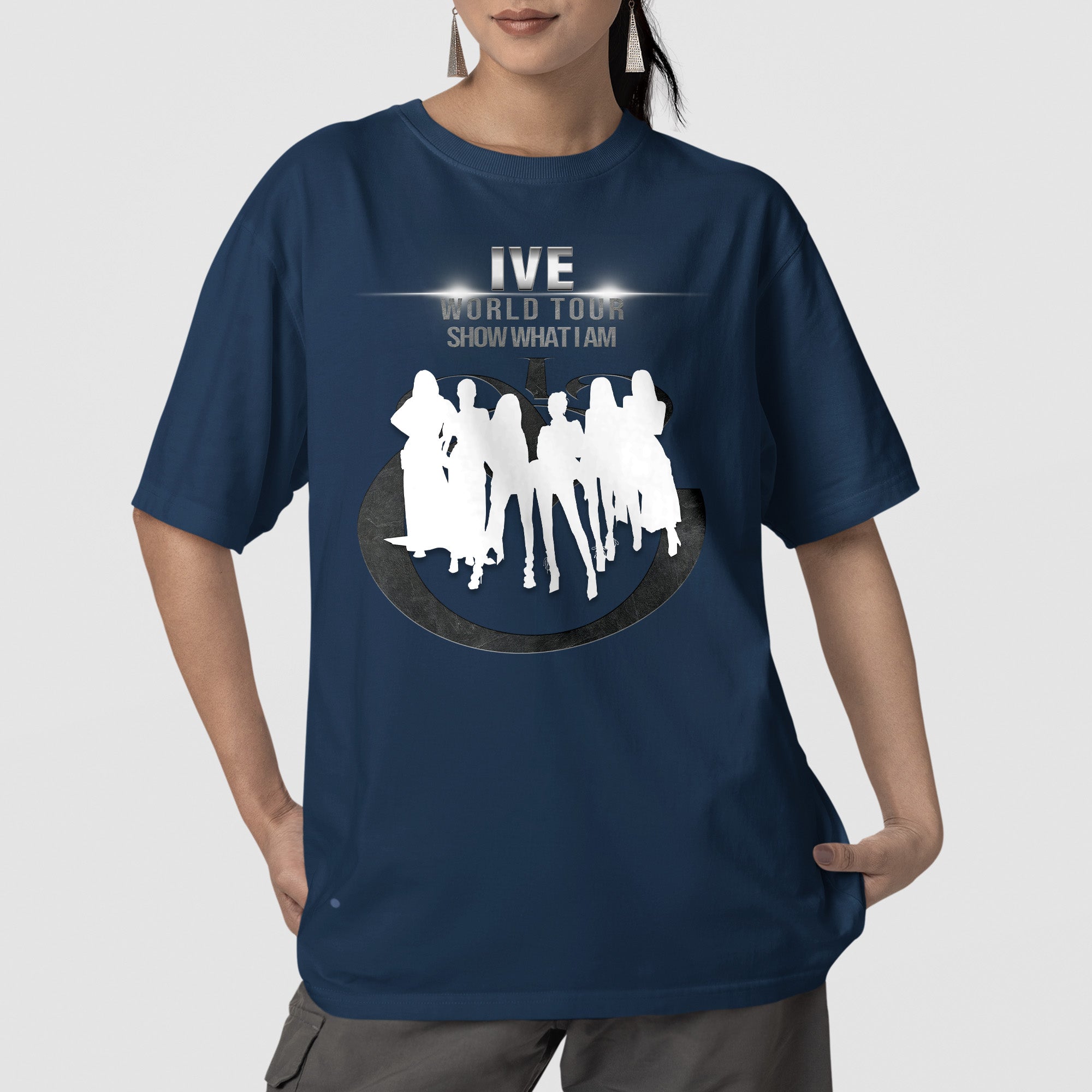 IVE Show What I Am World Tour T-Shirt - Front view, Y2K kpop concert tee