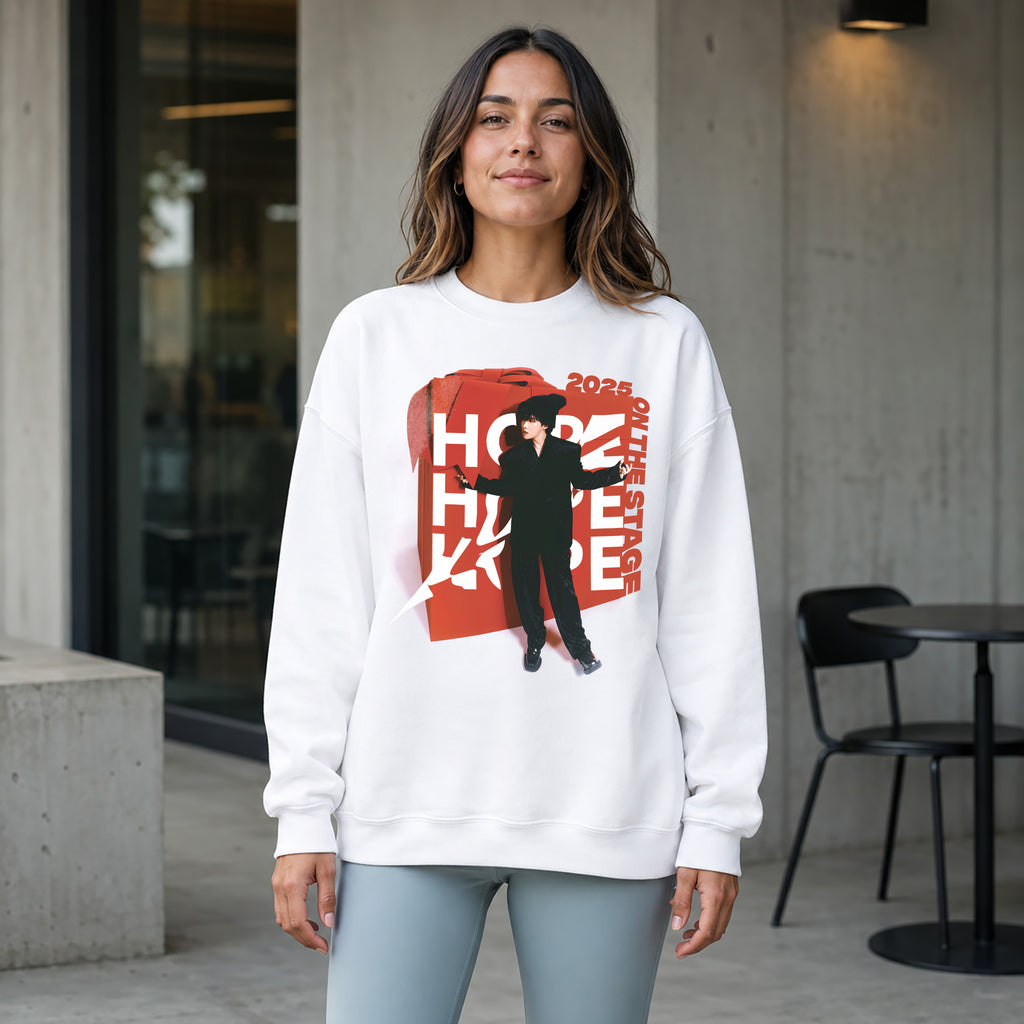 BTS J-Hope Classic Sweatshirt - Women view, Y2K kpop concert sweatshirt