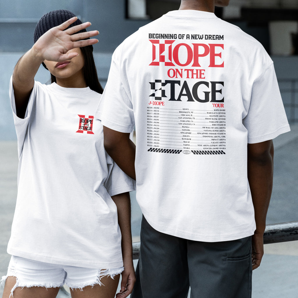 BTS J-Hope On The Stage 2025 Tour Dates T-Shirt - Couple 2 view, Y2K kpop concert tee