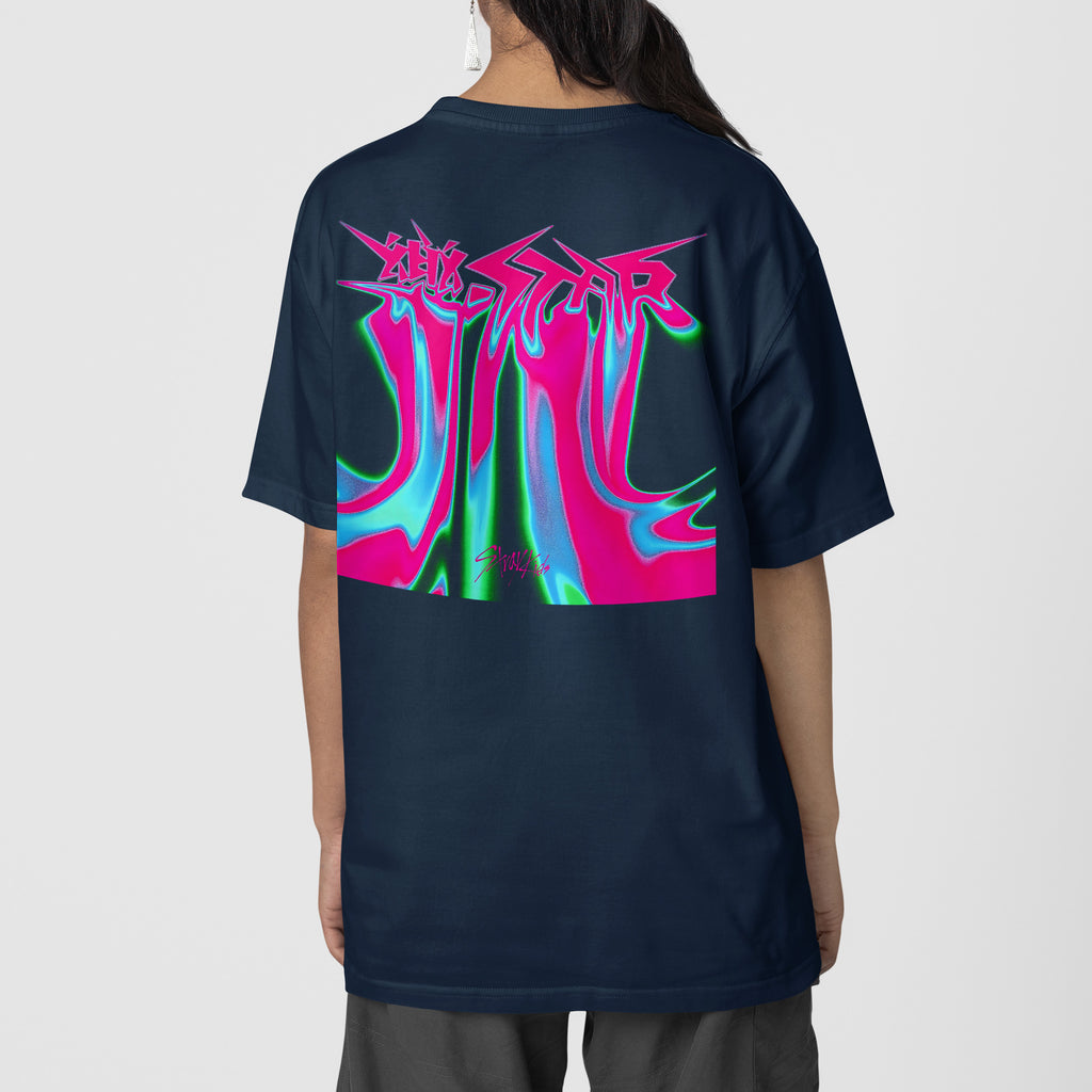 Stray Kids Mini Album ROCK-STAR T-Shirt - Back view, Y2K kpop concert tee