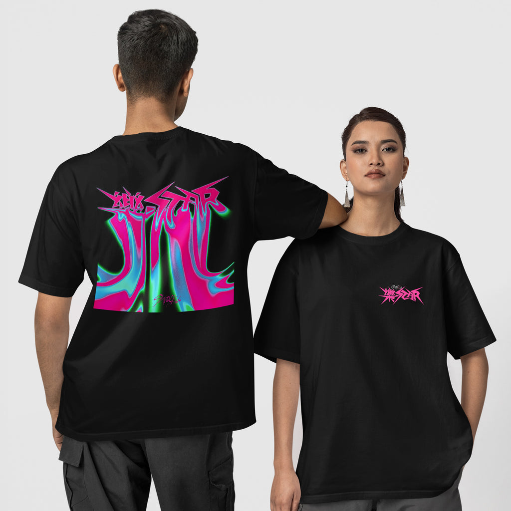 Stray Kids Mini Album ROCK-STAR T-Shirt - Couple 1 view, Y2K kpop concert tee