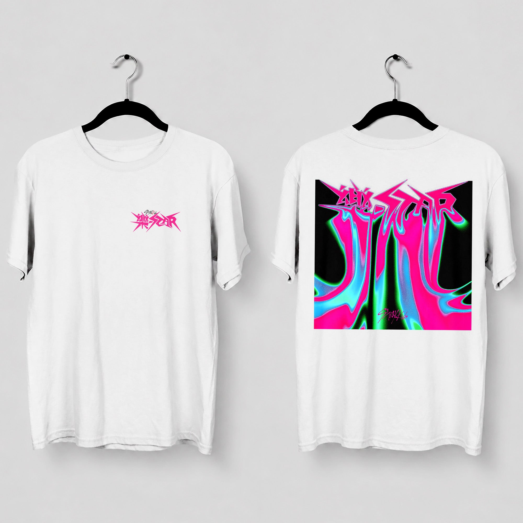 Stray Kids Mini Album ROCK-STAR T-Shirt - Main view, Y2K kpop concert tee