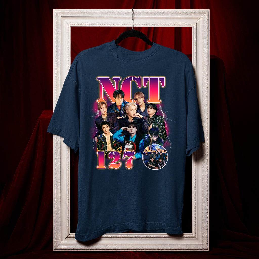 NCT 127 Unisex Graphic T-Shirt - Hang view, Y2K kpop concert tee