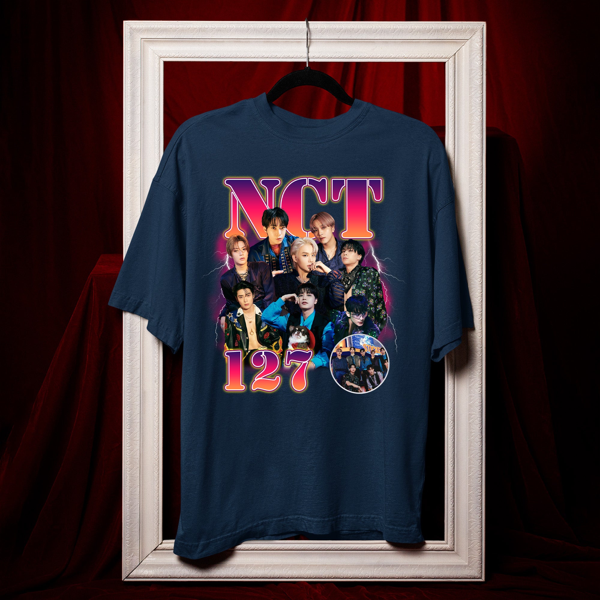 NCT 127 Unisex Graphic T-Shirt - Hang view, Y2K kpop concert tee