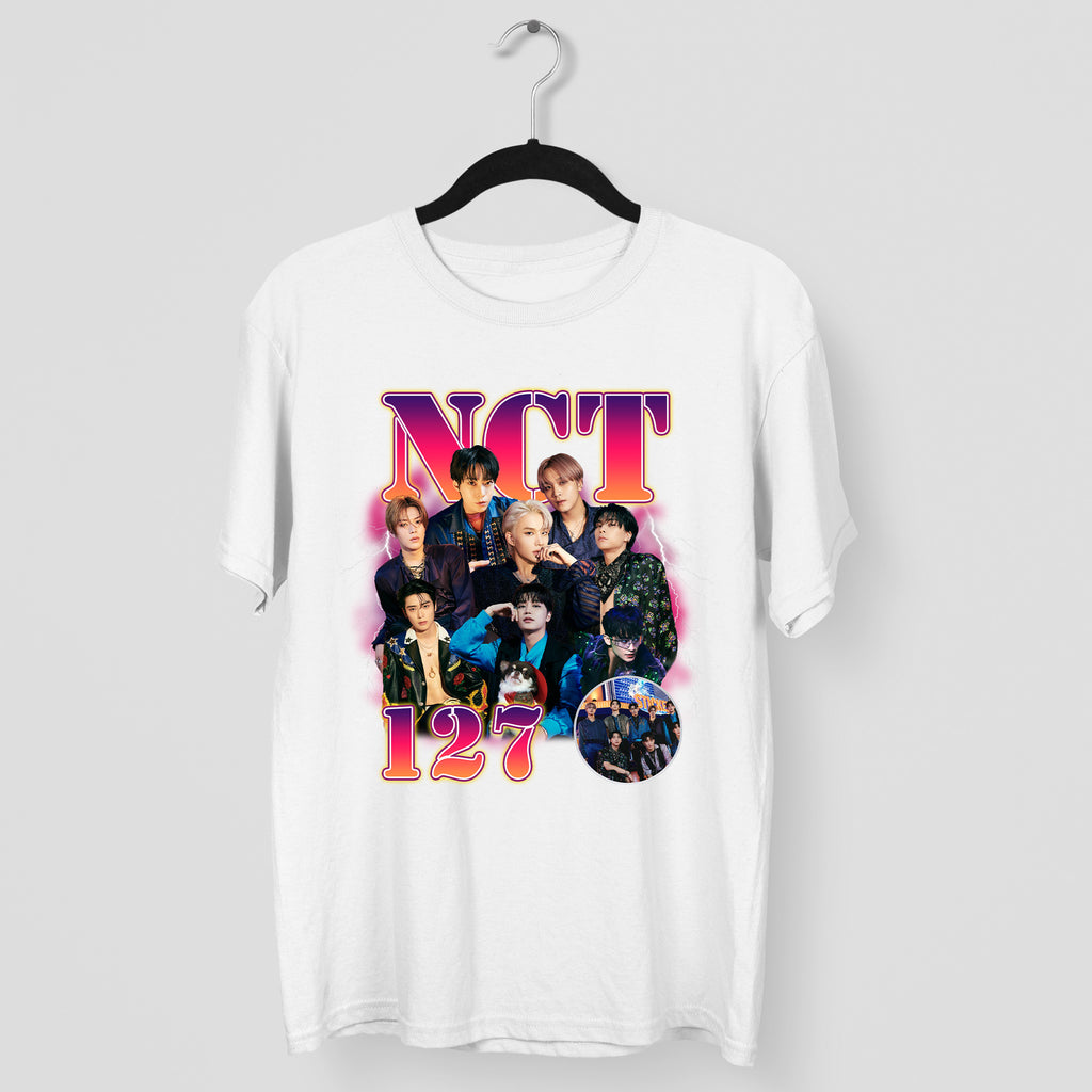 NCT 127 Unisex Graphic T-Shirt - Main view, Y2K kpop concert tee