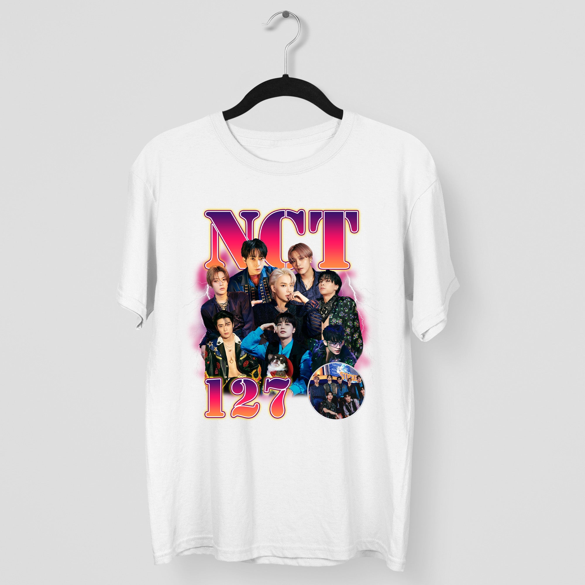 NCT 127 Unisex Graphic T-Shirt - Main view, Y2K kpop concert tee