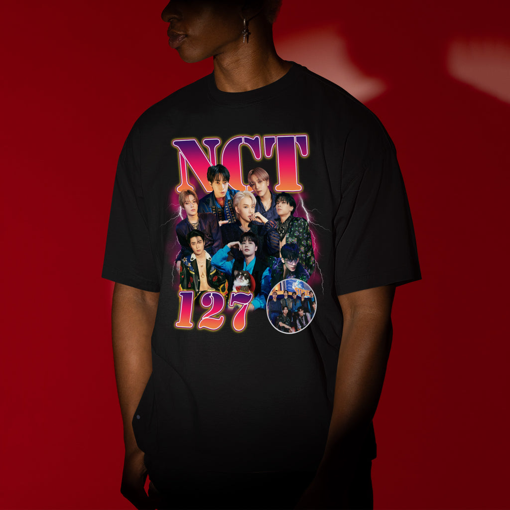 NCT 127 Unisex Graphic T-Shirt - Men view, Y2K kpop concert tee