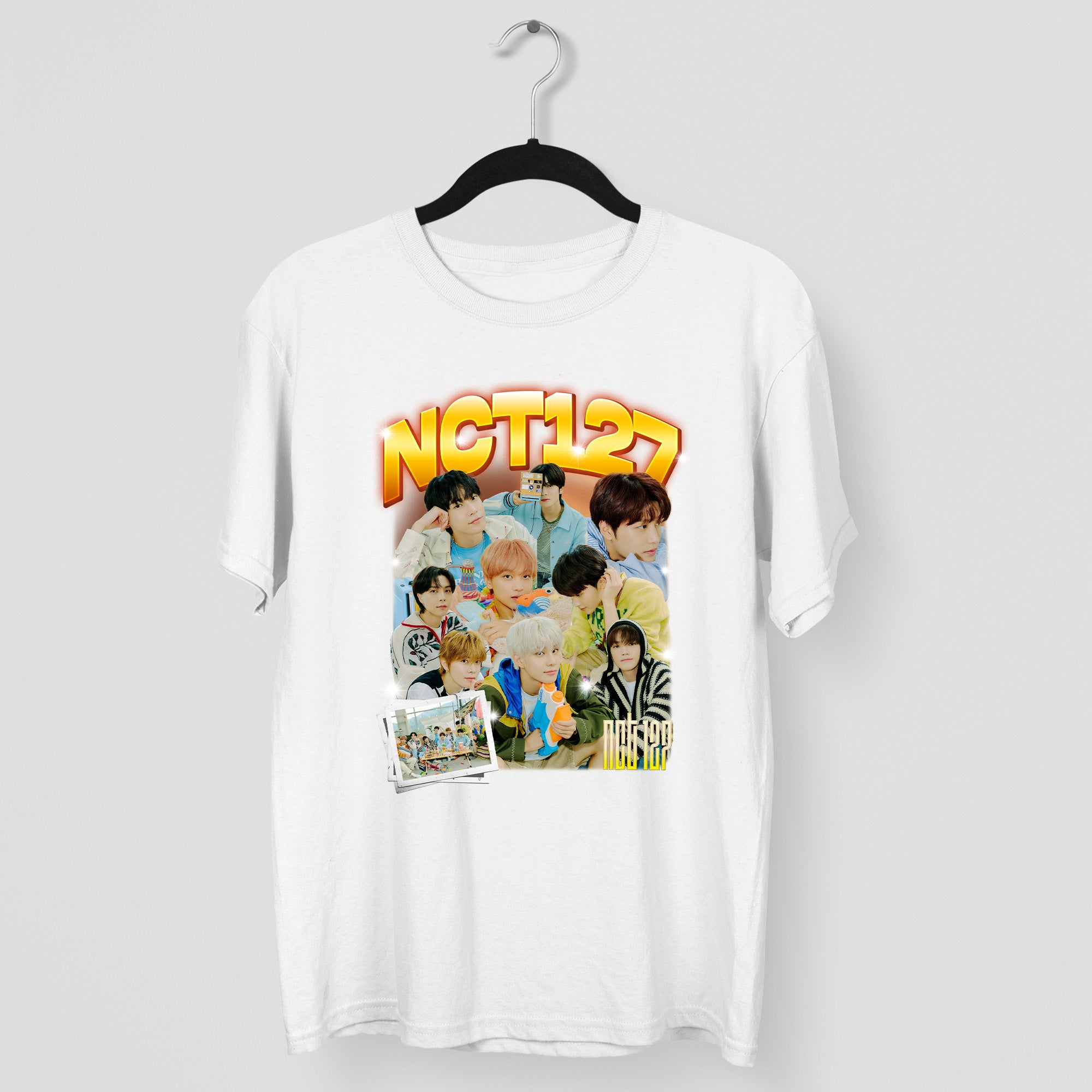 NCT 127 Cute Korean Music Band T-Shirt - Main view, Y2K kpop concert tee