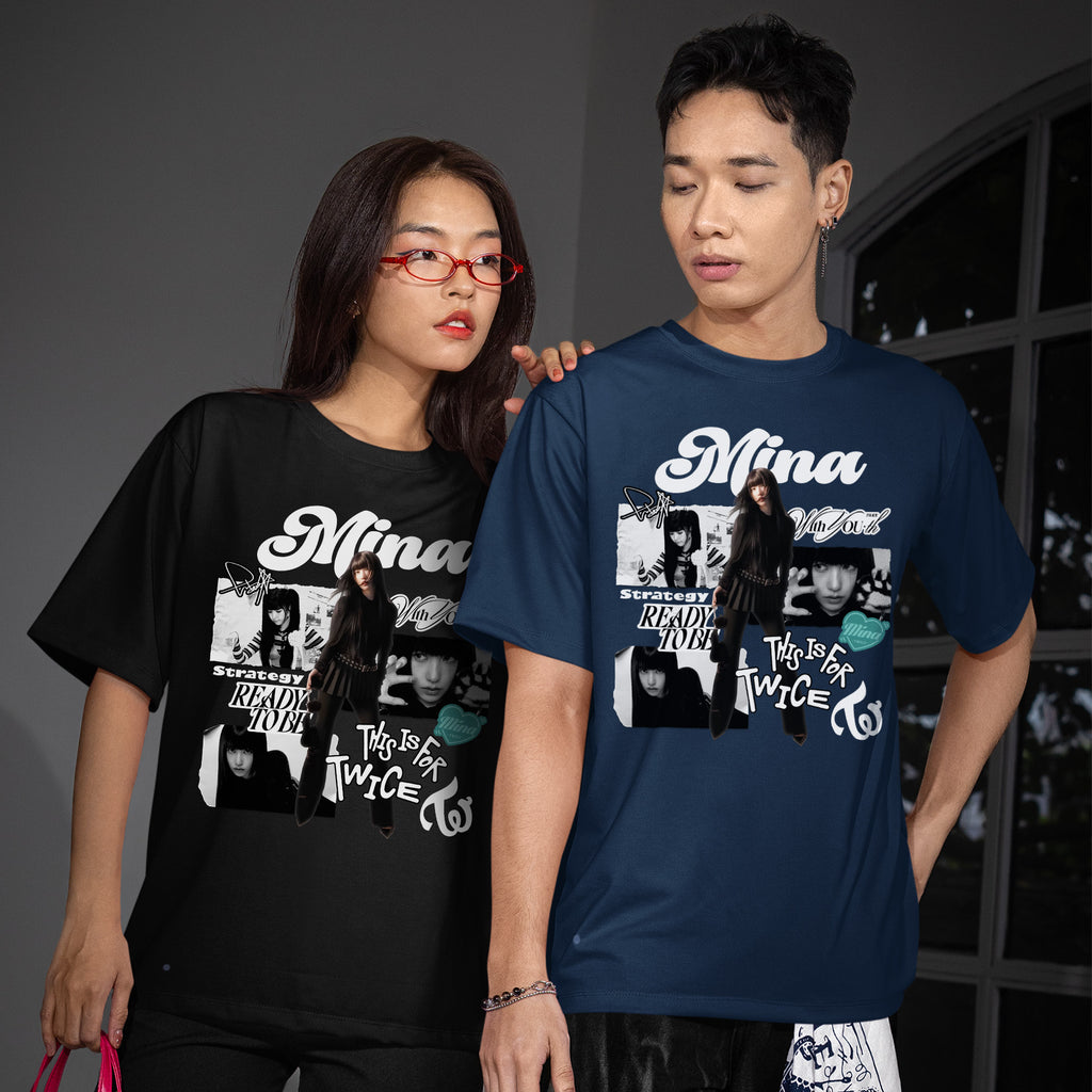 TWICE Graphic Mina T-Shirt - Couple view, Y2K kpop concert tee