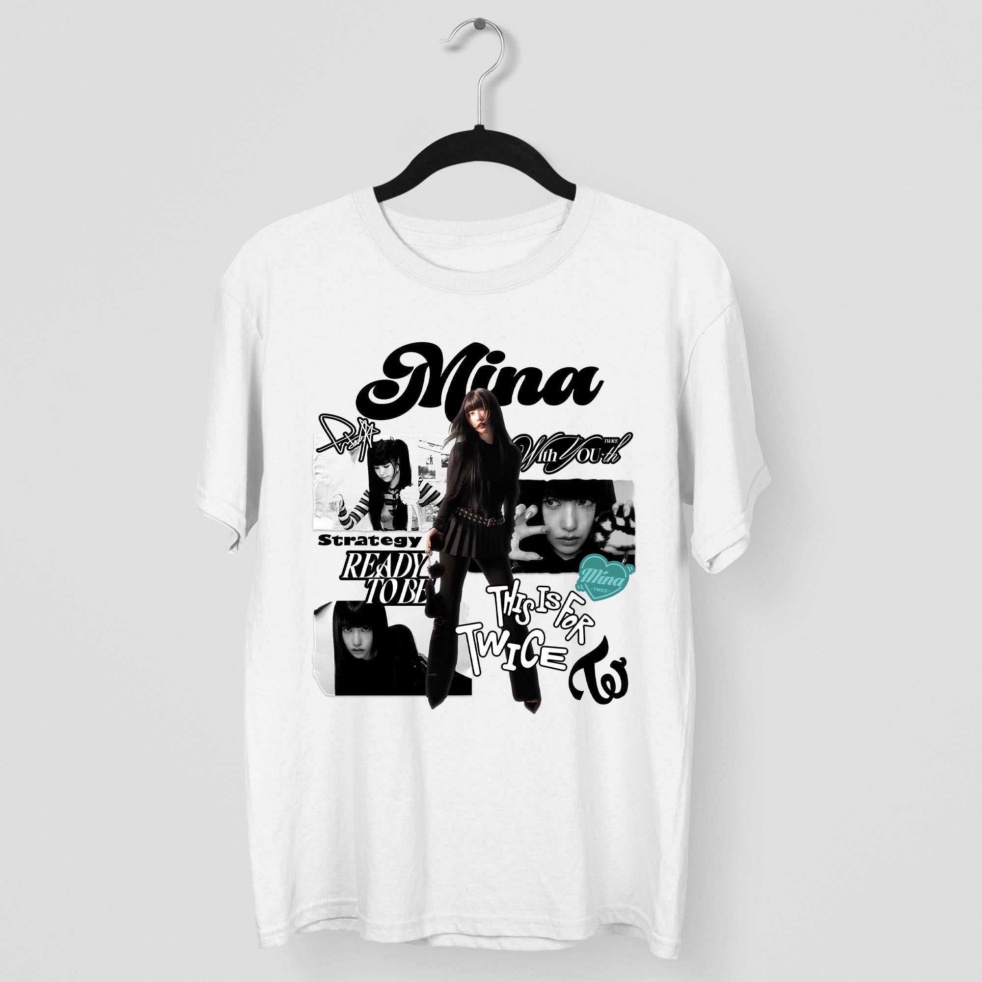 TWICE Graphic Mina T-Shirt - Main view, Y2K kpop concert tee