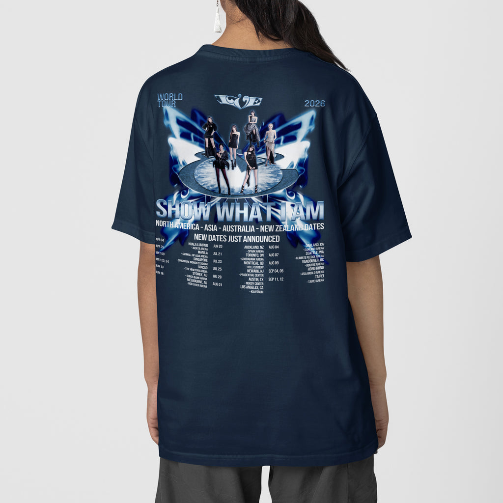 IVE World Tour 2026 Show What I Am T-Shirt - Back view, Y2K kpop concert tee