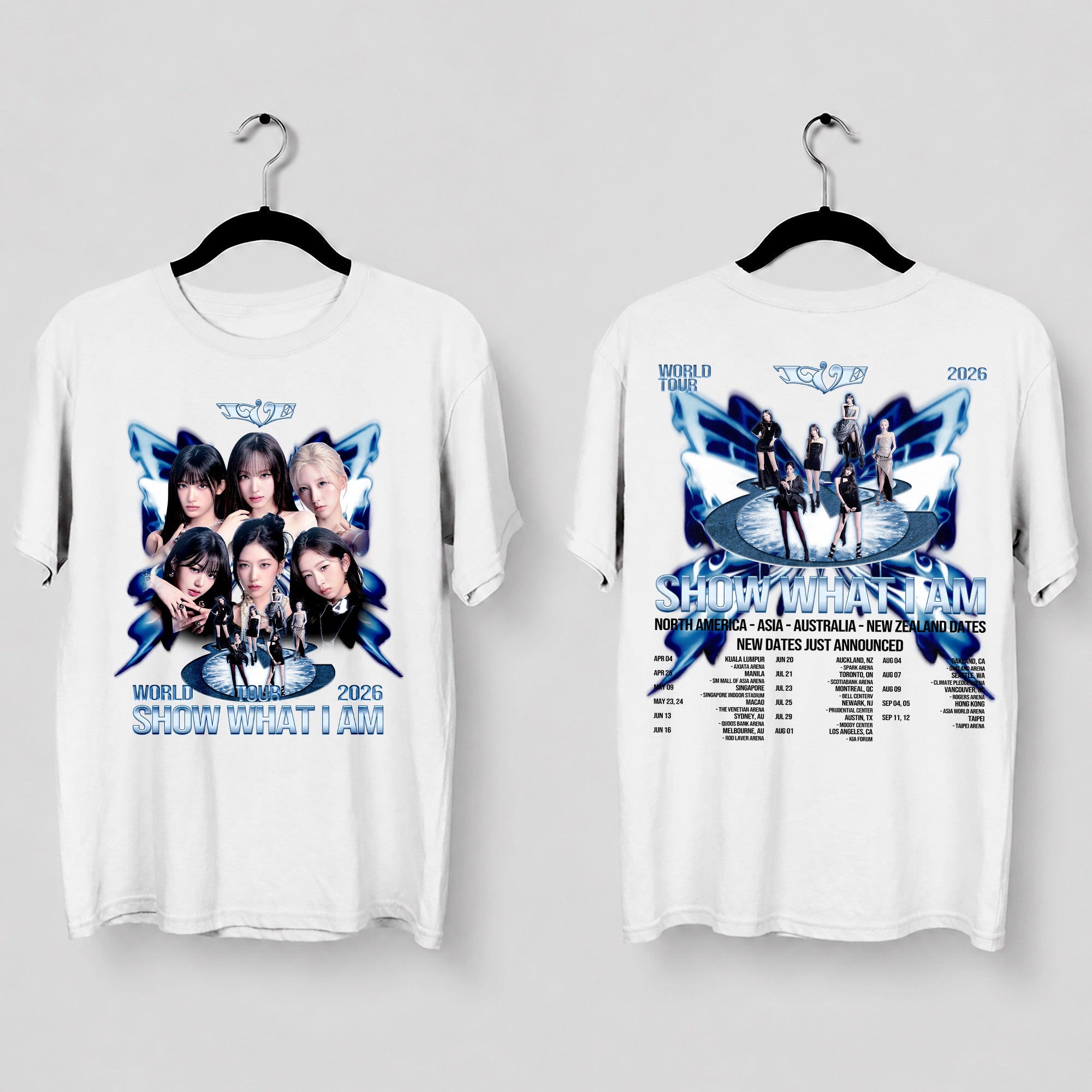 IVE World Tour 2026 Show What I Am T-Shirt - Main view, Y2K kpop concert tee