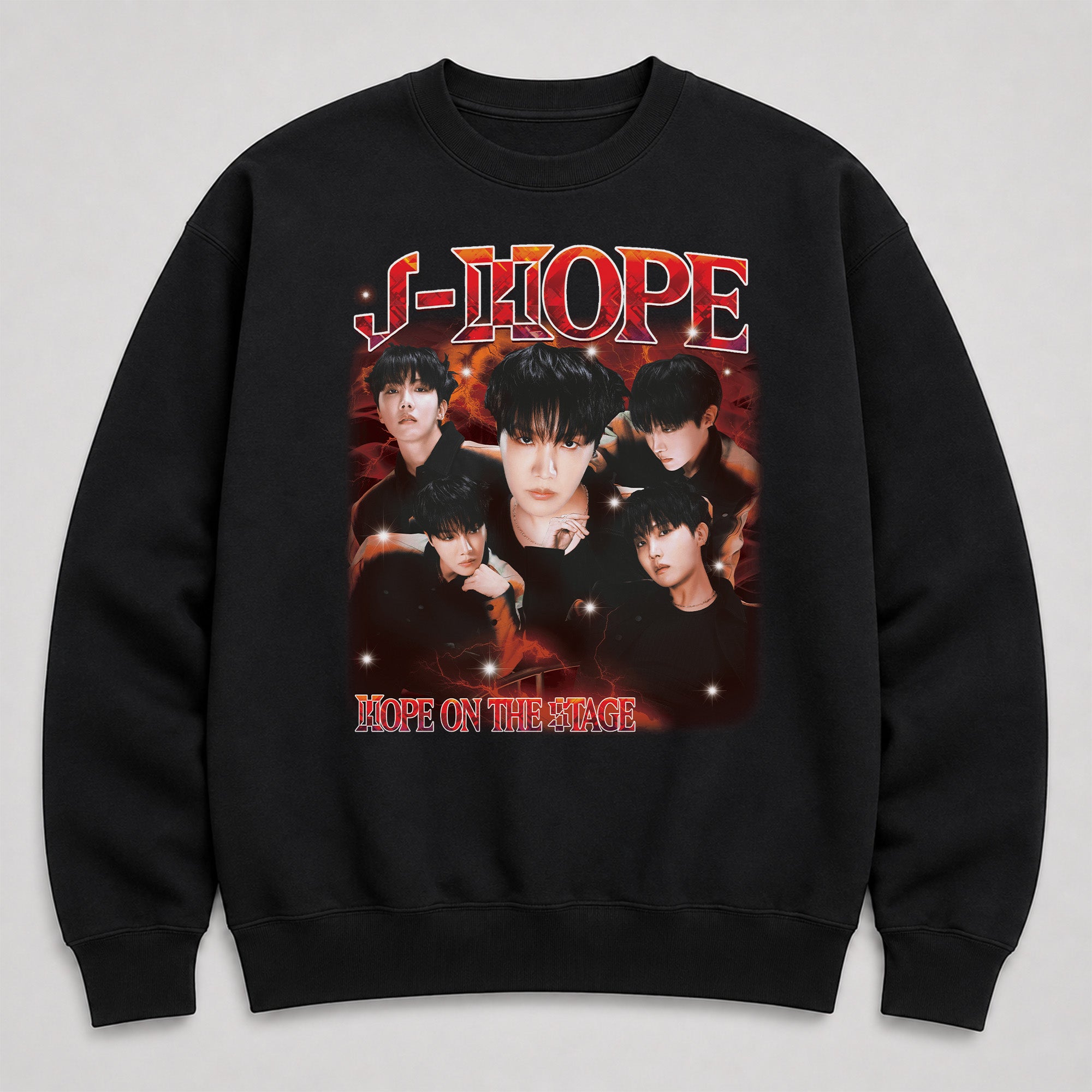 BTS J-Hope Solo Tour Sweatshirt - Main view, Y2K kpop concert sweatshirt