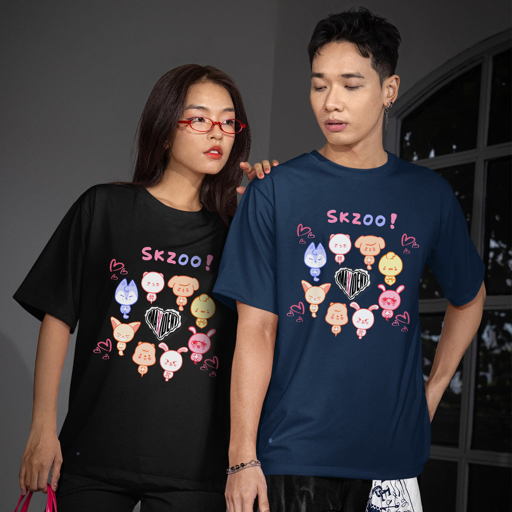 Stray Kids Cute Skzoo MAXIDENT T-Shirt - Couple view, Y2K kpop concert tee