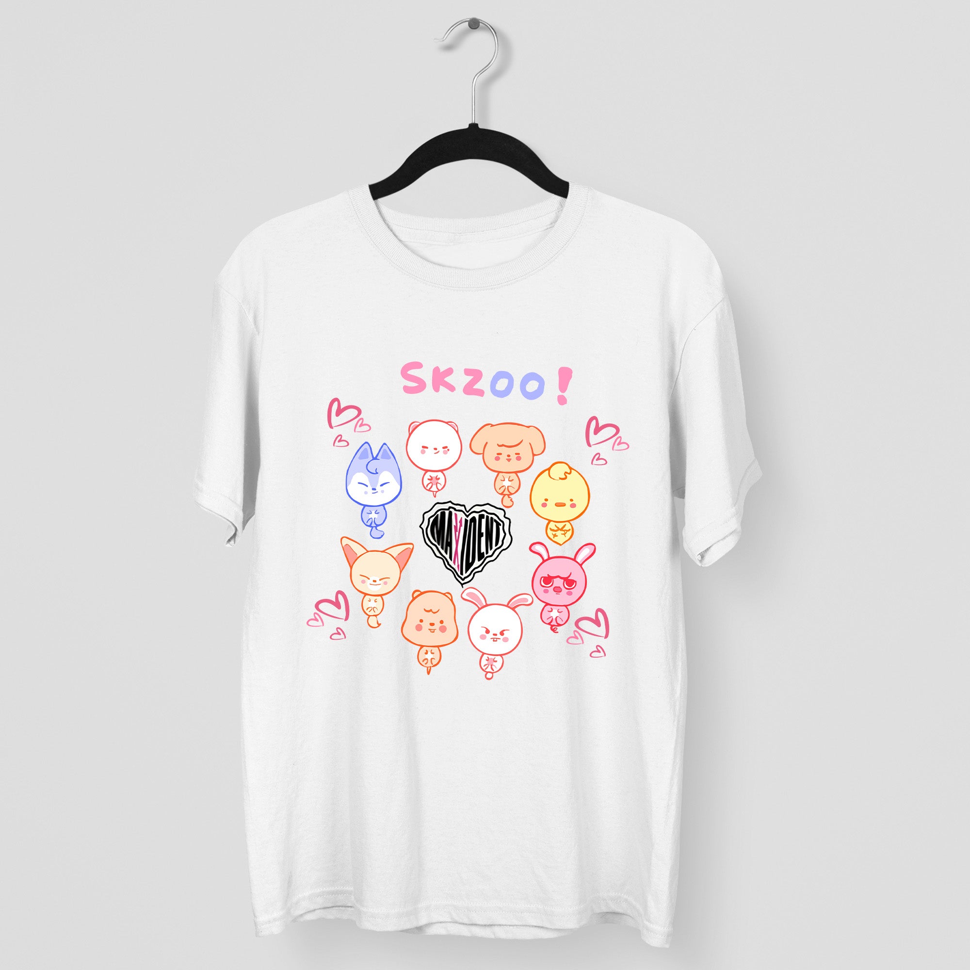 Stray Kids Cute Skzoo MAXIDENT T-Shirt - Main view, Y2K kpop concert tee