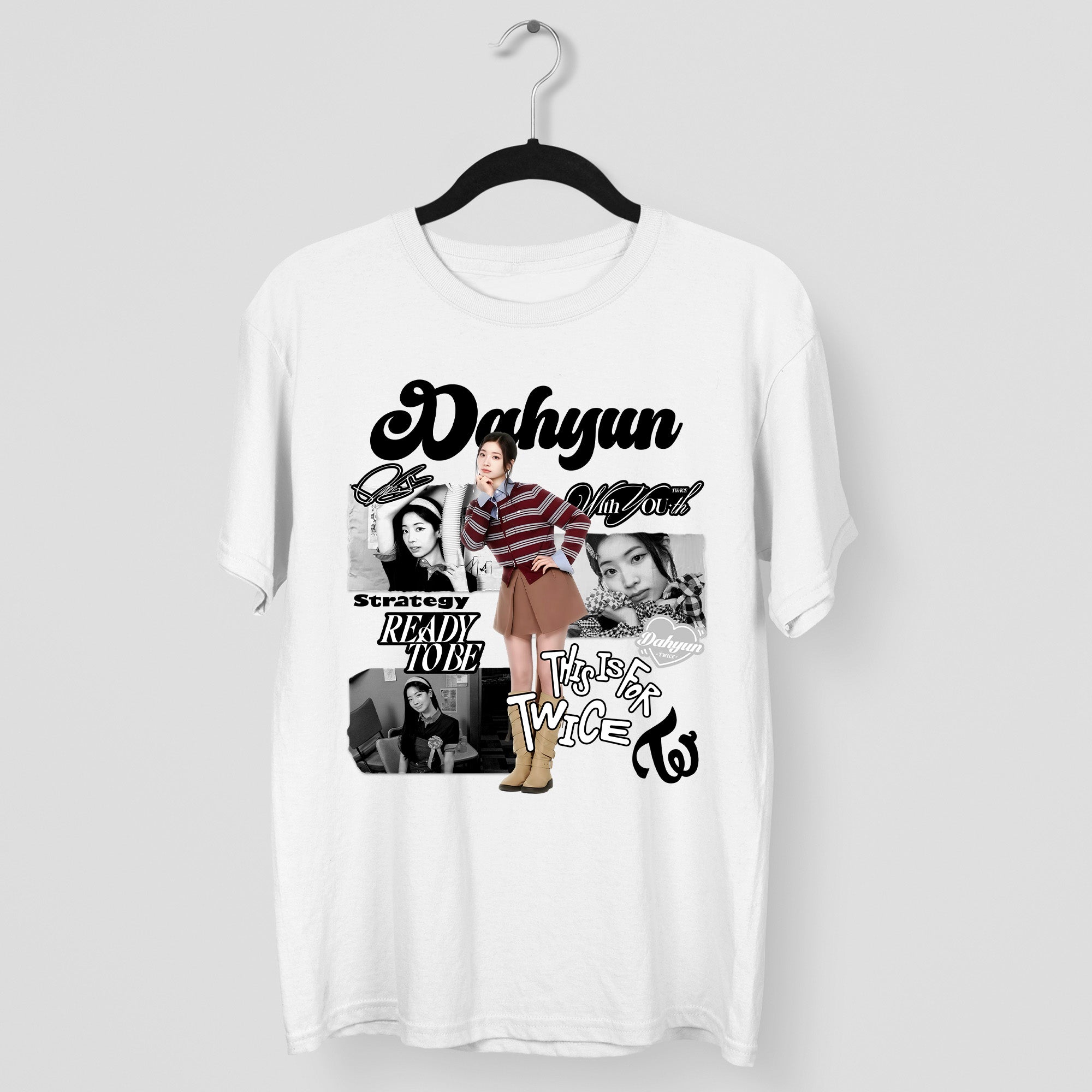 TWICE Graphic Dahyun T-Shirt - Main view, Y2K kpop concert tee