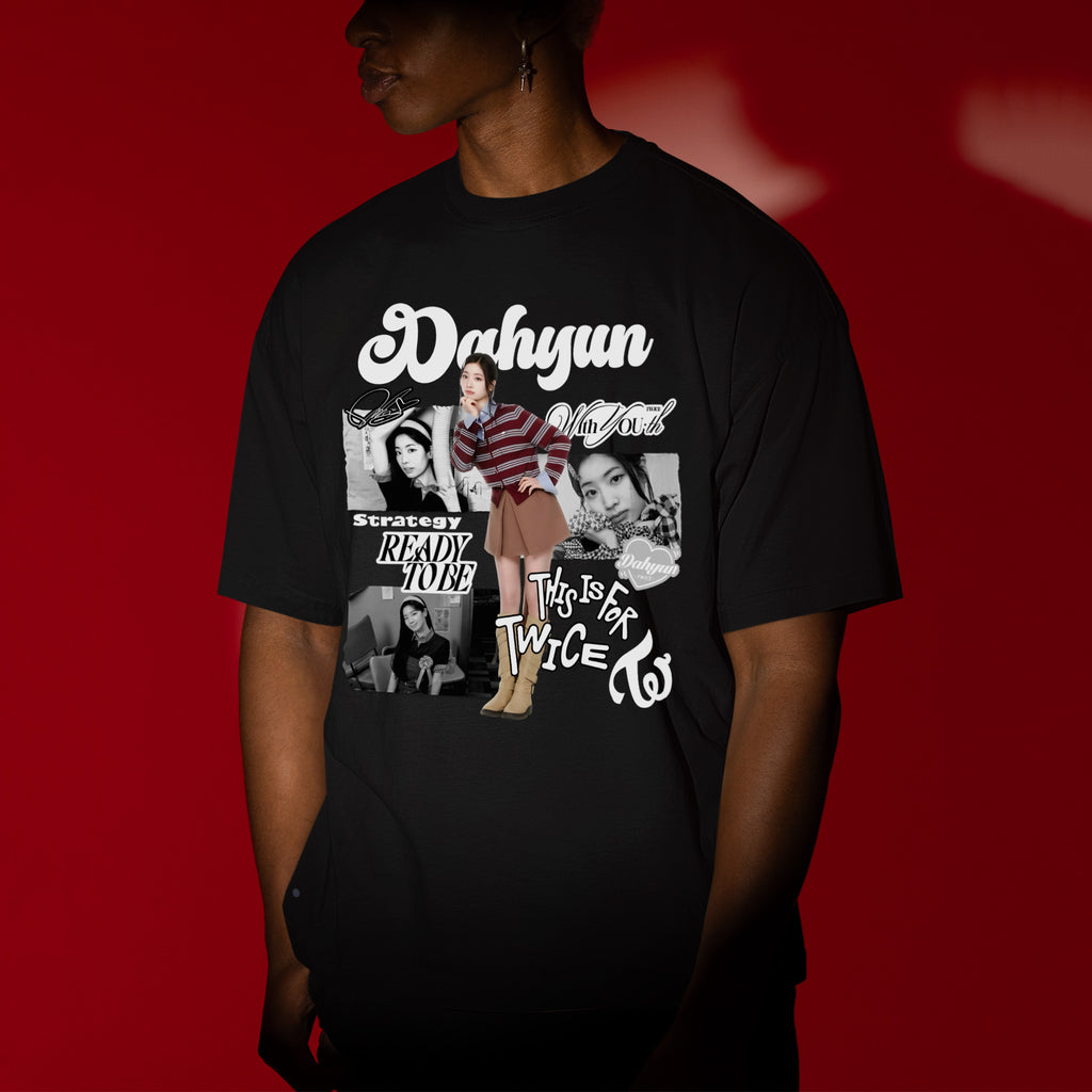 TWICE Graphic Dahyun T-Shirt - Men view, Y2K kpop concert tee
