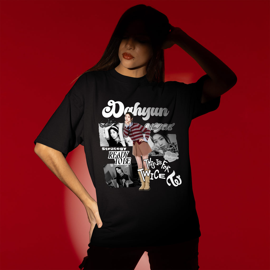 TWICE Graphic Dahyun T-Shirt - Women view, Y2K kpop concert tee
