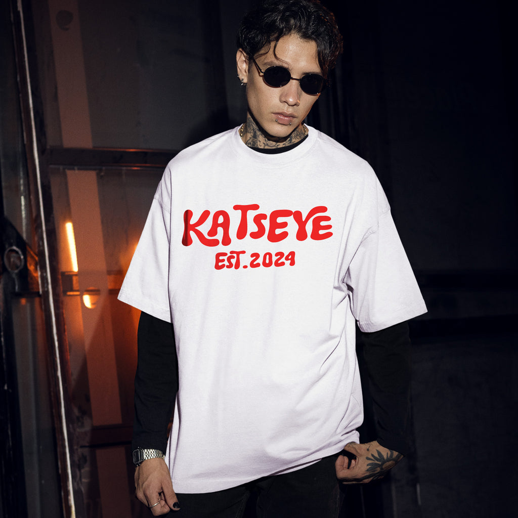 KATSEYE Est.2024 T-Shirt - Men Front view, Y2K kpop concert tee