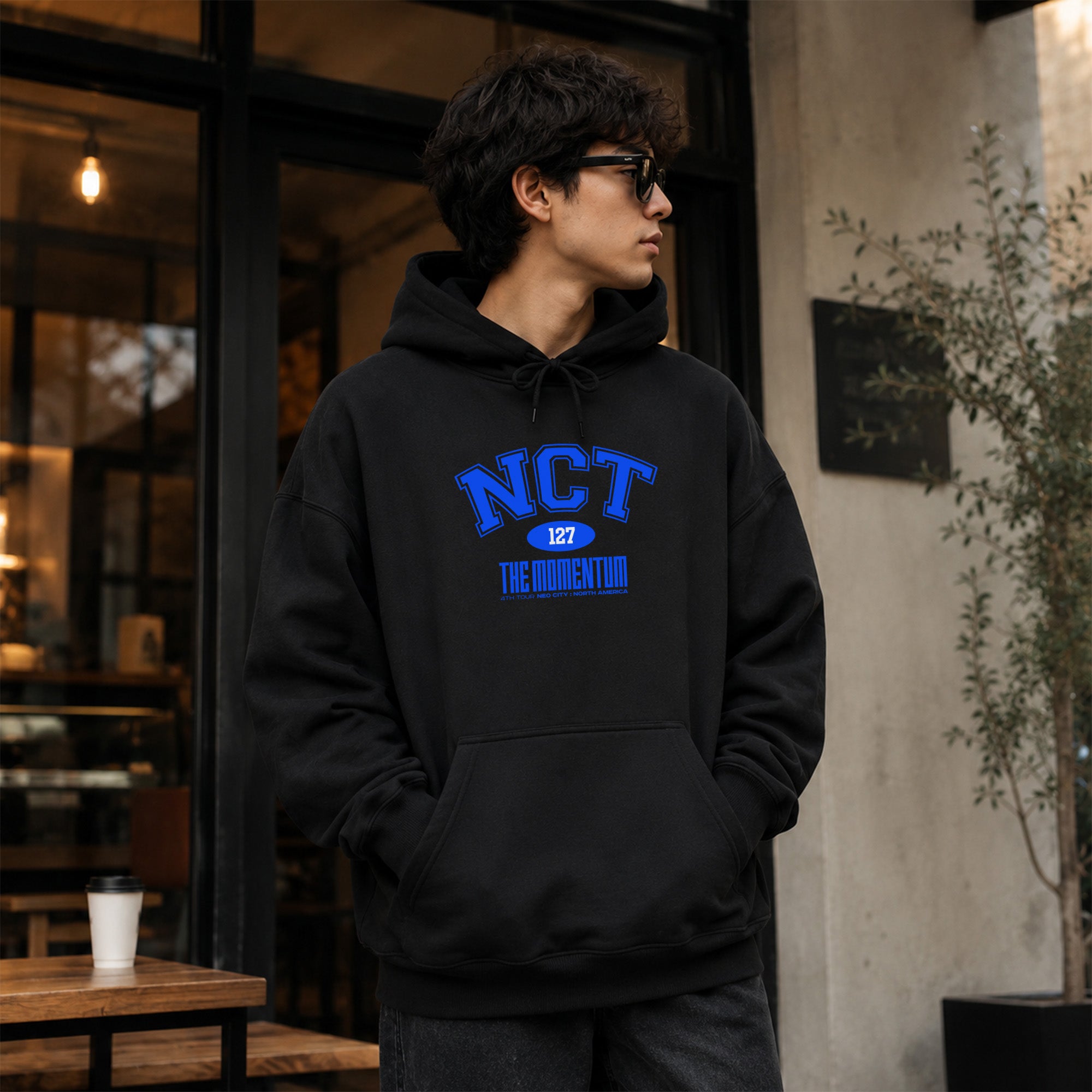 NCT 127 4th Tour Neo City Hoodie - Men Front view, Y2K kpop concert hoodie