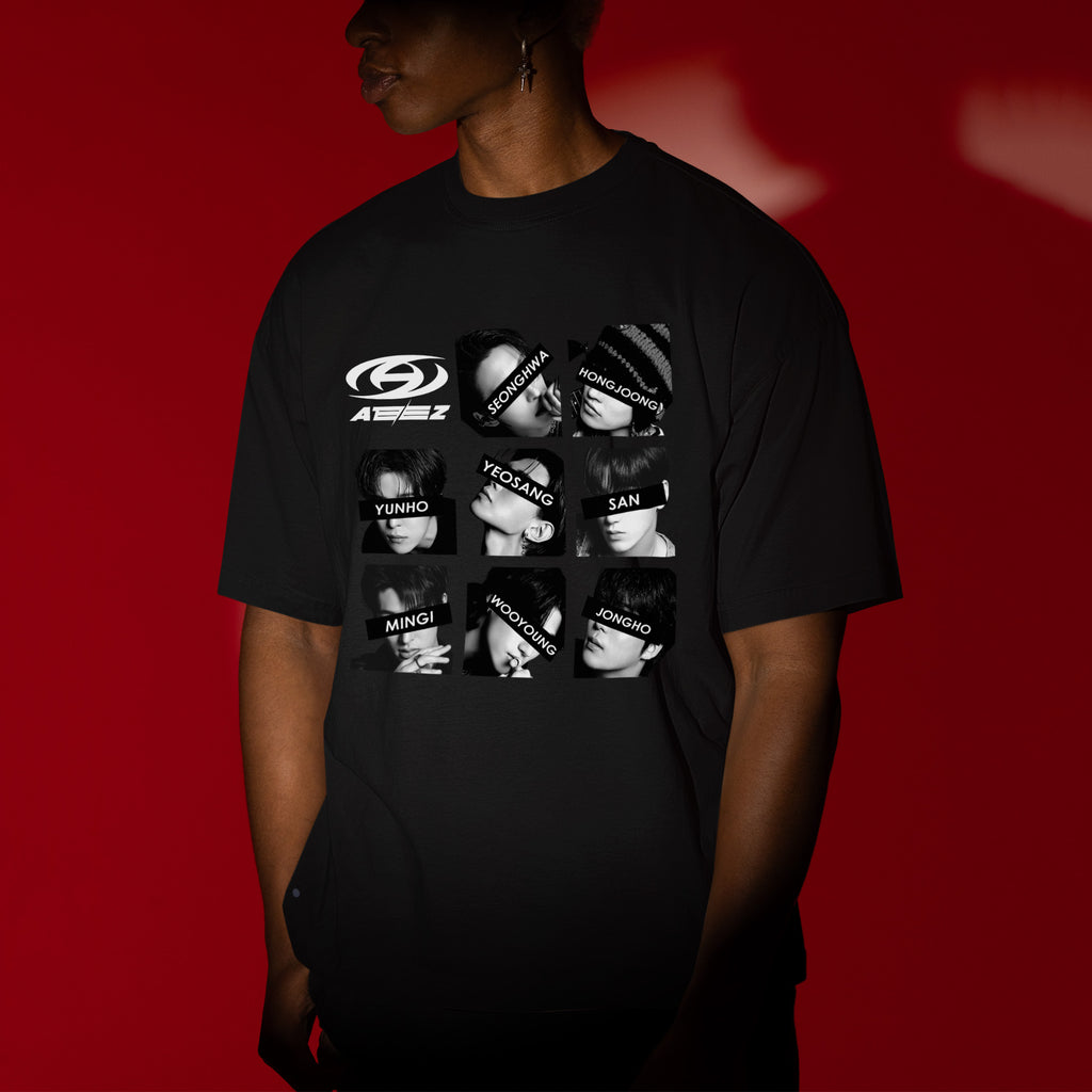 ATEEZ Retro Members So Cool T-Shirt - Men view, Y2K kpop concert tee
